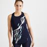 DOMYOS - S/M Energy Women's Printed Cardio Fitness Tank Top - Asphalt Blue DOMYOS - S/M Energy Women's Printed Cardio Fitness Tank Top - Asphalt Blue