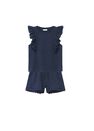 Mango - navy Embroidered cotton short pyjamas Mango - navy Embroidered cotton short pyjamas