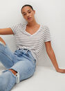 Mango - white 100% linen t-shirt Mango - white 100% linen t-shirt