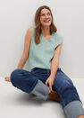 Mango - green V-neck knitted gilet Mango - green V-neck knitted gilet