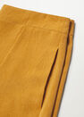 Mango - Medium Yellow Textured Flowy Trousers, Women Mango - Medium Yellow Textured Flowy Trousers, Women