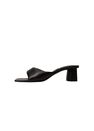 Mango - black Quilted heeled sandals, Women Mango - black Quilted heeled sandals, Women