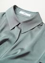 Mango - green Satin finish flowy shirt Mango - green Satin finish flowy shirt