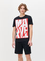 Reserved - Black Marvel Pyjama Set With Shorts, Men Reserved - Black Marvel Pyjama Set With Shorts, Men