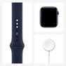 APPLE - Apple Watch Series 6 GPS + Cellular 40mm Blue Aluminium Case with Deep Navy Sport Band APPLE - Apple Watch Series 6 GPS + Cellular 40mm Blue Aluminium Case with Deep Navy Sport Band