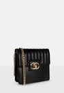 Missguided - Black Black Quilted Double Ring Cross Body Bag Missguided - Black Black Quilted Double Ring Cross Body Bag