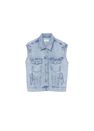 Mango - open blue Oversized denim gilet Mango - open blue Oversized denim gilet