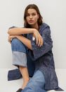 Mango - navy Embroidered cotton caftan Mango - navy Embroidered cotton caftan