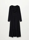 Mango - black Ruffled midi dress Mango - black Ruffled midi dress