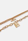 Missguided - Gold Look T Bar And Padlock Chain Bracelet 2 Pack, Women Missguided - Gold Look T Bar And Padlock Chain Bracelet 2 Pack, Women
