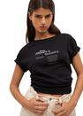Mango - Black Boats Printed Cotton T-Shirt, Women Mango - Black Boats Printed Cotton T-Shirt, Women