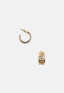 Missguided - Gold Gold Look Scroll Mini Hoop Earrings Missguided - Gold Gold Look Scroll Mini Hoop Earrings