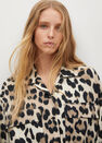 Mango - brown Printed cotton shirt, Women Mango - brown Printed cotton shirt, Women