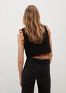 Mango - black 100% cotton gilet, Women Mango - black 100% cotton gilet, Women
