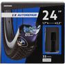 BTWIN - AUTO VALVE 24x1.7-2.2 Self-sealing Bike Inner Tube - Schrader, Default BTWIN - AUTO VALVE 24x1.7-2.2 Self-sealing Bike Inner Tube - Schrader, Default