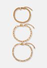 Missguided - Gold Gold Look Chain Anklets 3 Pack Missguided - Gold Gold Look Chain Anklets 3 Pack