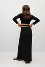 Mango - Black Slit Long Skirt, Women Mango - Black Slit Long Skirt, Women