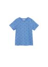 Mango - Medium Blue Boats Printed Cotton T-Shirt, Kids Boy Mango - Medium Blue Boats Printed Cotton T-Shirt, Kids Boy