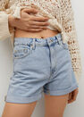 Mango - open blue Mom-fit denim shorts, Woman Mango - open blue Mom-fit denim shorts, Woman