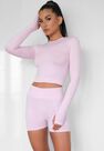 Missguided - Pink Pink Seamless Msgd Long Sleeve Gym Top Missguided - Pink Pink Seamless Msgd Long Sleeve Gym Top