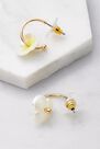 Urban Outfitters - Gold Open Silhouette Daisy Hoop Earrings, Women Urban Outfitters - Gold Open Silhouette Daisy Hoop Earrings, Women