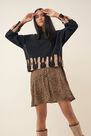Salsa Jeans - Black Tie-dye sweater with shimmer Salsa Jeans - Black Tie-dye sweater with shimmer