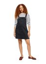 Mango - open grey Black denim pinafore dress, Women Mango - open grey Black denim pinafore dress, Women