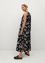 Mango - Black Flowy Printed Dress, Women Mango - Black Flowy Printed Dress, Women
