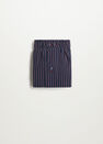 Mango - Navy Striped Cotton Boxer Shorts Mango - Navy Striped Cotton Boxer Shorts