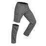 FORCLAZ - Men's mountain trekking zip-off trousers trek100 - dark grey, M FORCLAZ - Men's mountain trekking zip-off trousers trek100 - dark grey, M