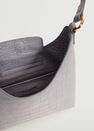 Mango - Lt-Pastel Purple Croc-Effect Baguette Bag, Women Mango - Lt-Pastel Purple Croc-Effect Baguette Bag, Women