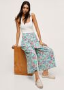 Mango - green Flowy printed trousers, Women Mango - green Flowy printed trousers, Women