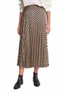 Salsa Jeans - Beige Medium pleated skirt with print Salsa Jeans - Beige Medium pleated skirt with print