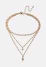 Missguided - Gold Gold Look Snake Drop Choker Multirow Necklace Missguided - Gold Gold Look Snake Drop Choker Multirow Necklace