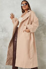 Missguided - Tan Balloon Sleeve Formal Coat Missguided - Tan Balloon Sleeve Formal Coat