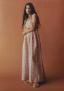 Mango - natural white Maxi dress with back slit, Women Mango - natural white Maxi dress with back slit, Women