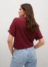 Mango - dark red 100% recycled cotton t-shirt, Women Mango - dark red 100% recycled cotton t-shirt, Women