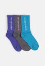 Missguided - Multi Blue And Grey Missguided Slogan Socks 3 Pack Missguided - Multi Blue And Grey Missguided Slogan Socks 3 Pack