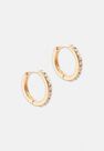 Missguided - Gold Look Pave Huggie Hoop Earrings, Women Missguided - Gold Look Pave Huggie Hoop Earrings, Women