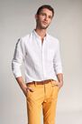 Salsa Jeans - White Slim Fit Linen Shirt, Men Salsa Jeans - White Slim Fit Linen Shirt, Men