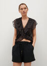Mango - black Adjustable cord short, Women Mango - black Adjustable cord short, Women