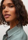 Mango - green Satin finish flowy shirt Mango - green Satin finish flowy shirt