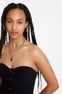 Urban Outfitters - Black UO Betty Button-Through Jumpsuit Urban Outfitters - Black UO Betty Button-Through Jumpsuit