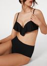 Calzedonia - Black Super-Padded Push-Up Indonesia Bikini Top With Ruffle, Women Calzedonia - Black Super-Padded Push-Up Indonesia Bikini Top With Ruffle, Women