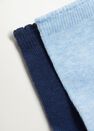 Mango - medium blue 2 pack mixed socks Mango - medium blue 2 pack mixed socks
