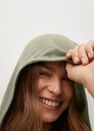 Mango - beige - khaki Hooded cotton cardigan Mango - beige - khaki Hooded cotton cardigan
