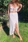Urban Outfitters - Red UO Luni Dotted Maxi Skirt Urban Outfitters - Red UO Luni Dotted Maxi Skirt