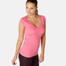 NYAMBA - XS Women's Slim T-Shirt 500 - Navy Blue NYAMBA - XS Women's Slim T-Shirt 500 - Navy Blue