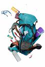 FORCLAZ - Travel 500 Women's Trekking 50L Backpack with Padlock - Blue, Adult FORCLAZ - Travel 500 Women's Trekking 50L Backpack with Padlock - Blue, Adult