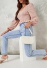 Missguided - Cream Diamond Quilted Faux Leather Shoulder Bag Missguided - Cream Diamond Quilted Faux Leather Shoulder Bag